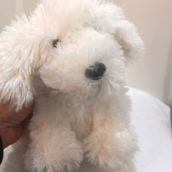 Mary Meyer Sweet Rascals White Fluffy Stuffed Dog - Picture 5 of 5